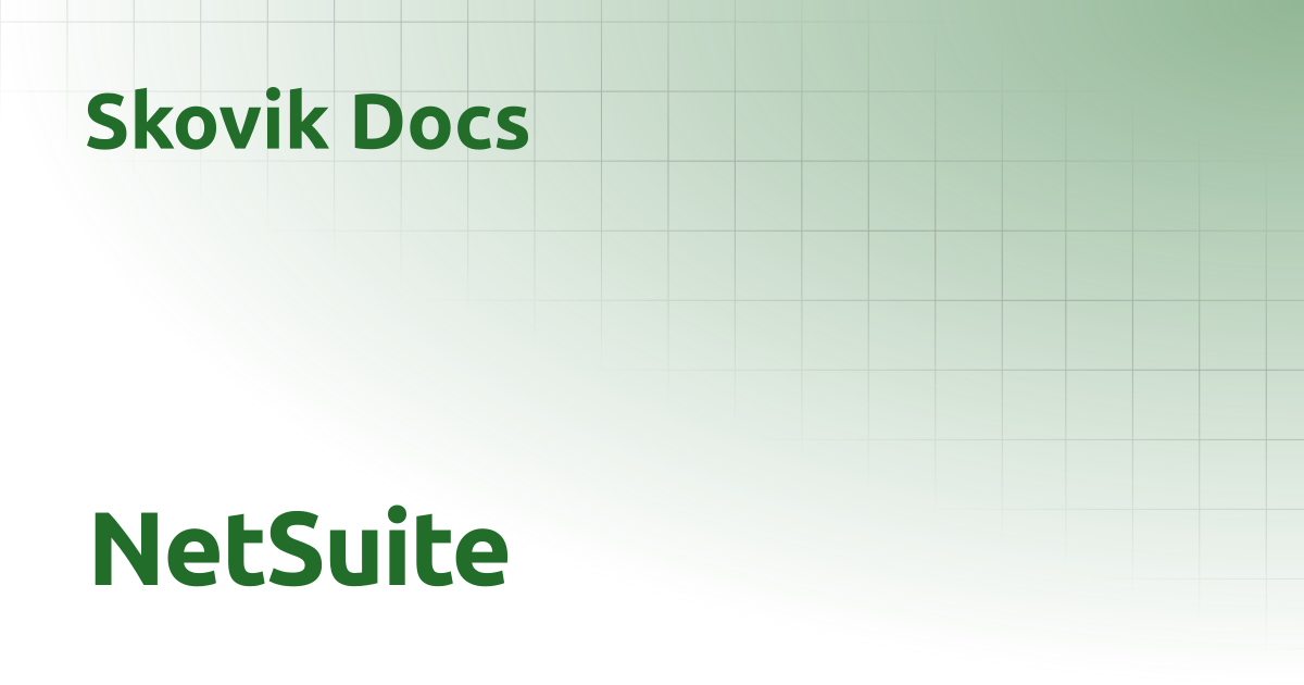 NetSuite | Docs