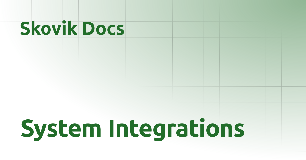 System Integrations Docs